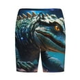 thumbnail image 3 of Picia Starry Sky Colorful Crocodile A Pajama Shorts for Men, Men's Pajama Bottoms, Sleepwear,Short Pajama Pants-XX-Large, 3 of 9