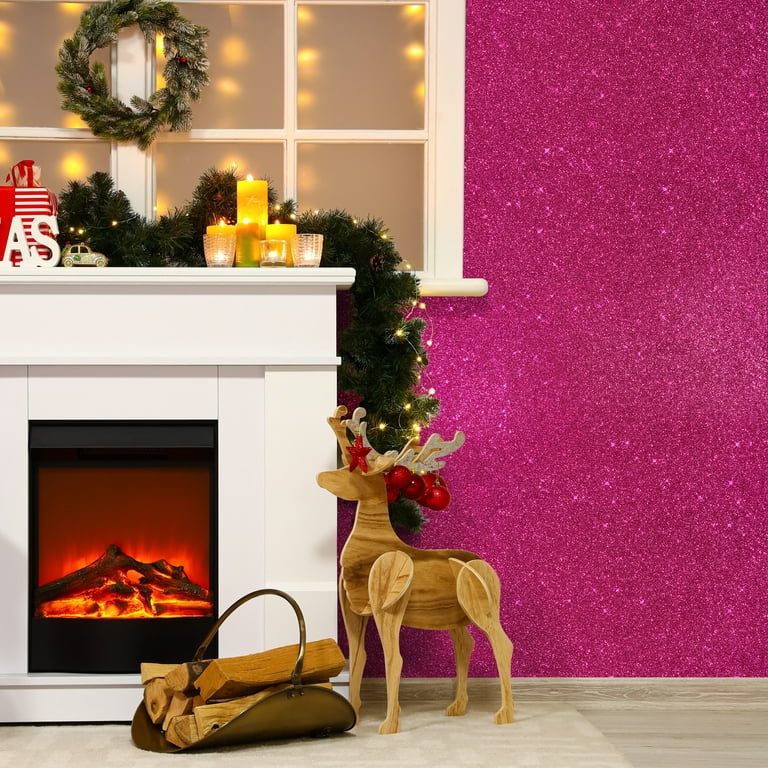 Glittery Pink Vinyl Glitter Wallpaper, For Home at Rs 300/sq ft in