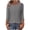 Gray-Shirts, variant on Jsaierl 3/4 Sleeve Womens Tops Plus Size Crew Neck Shirts Dressy Solid Petite Blouses Workout Loose Fit Tunic Top S-2XL