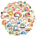 thumbnail image 2 of Cartoon Rainbow Theme Stickers, Waterproof Rainbow Theme Sticker for Water Bottle Laptop Phone Cases Planner Skateboard Luggage Helmet Party Favor Decor, Ideal for Adults Teens Teacher Rewards, 2 of 9