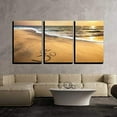 thumbnail image 2 of wall26 - 3 Piece Canvas Wall Art - Om Symbol on The Sand at The Beach Near The Ocean - Modern Home Art Stretched and Framed Ready to Hang - 24"x36"x3 Panels, 2 of 3
