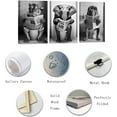 thumbnail image 6 of ZHONGYUTONG Funny Bathroom Animal Wall Art 3 Pieces Cute Tiger Elephant Lion Reading Newspaper on Toilet Poster Black White Canvas Prints for Rustic Restroom Framed (16.00" x 24.00" x 3PCS), 6 of 7
