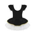 thumbnail image 2 of iiniim Robe Tutu de Ballet à Manches à Volants pour Filles Justaucorps Costumes de Danse de Noël Halloween Robe Noire 6, 2 of 8