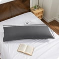 thumbnail image 2 of Bare Home Body Pillowcase - Envelope Closure - Ultra Soft - Double Brushed - Gray, 2 of 6