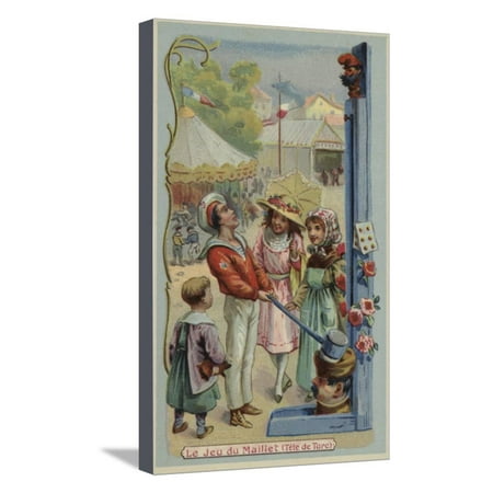 Strength Tester - Fairground Strength Tester Stretched Canvas Print Wall Art