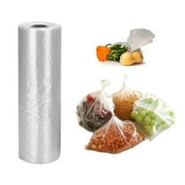 SJPACK 12" X 20" Plastic Produce Bag on a Roll, Food Storage Clear Bags, 350 Bags Per Roll, 1 Roll
