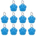 thumbnail image 1 of 10PCS 1.38in Pet Name Tag Dog Paw Design Kitten ID Tag Dog Name Tag with Ring, 1 of 10