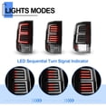 thumbnail image 2 of Winjet Full LED Tail Lights for 2009-2018 Dodge Ram 1500 2500 3500 /2019-2023 Ram 1500 Classic Sequential DRL Turn Signal Light Automotive Brake Lamps Replacement-Glossy Black/Clear, 2 of 9