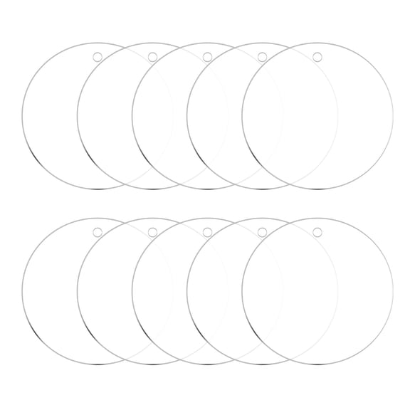 Acrylic Keychain Blanks, 2.5 Inch Round Clear Disc Ornaments for DIY Keychain, Crafting Vinyl Projects 3.5 Inch Transparent