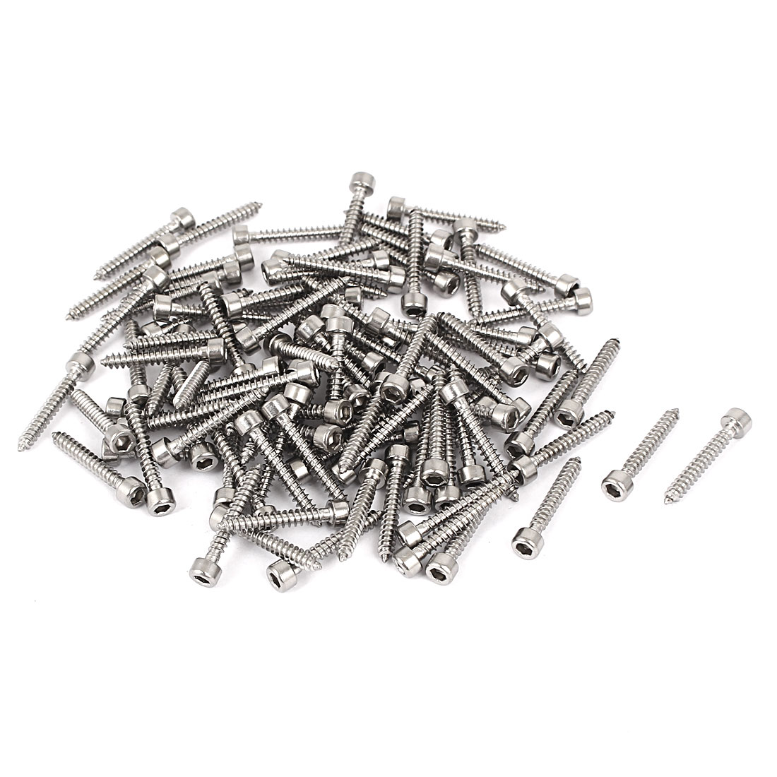 Uxcell M3 x 20mm Threaded Nickel Plated Hex Head Self Tapping Screws (100-pack) - image 2 of 2