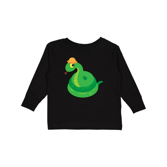Inktastic Cute Snake Boys or Girls Long Sleeve Toddler T-Shirt