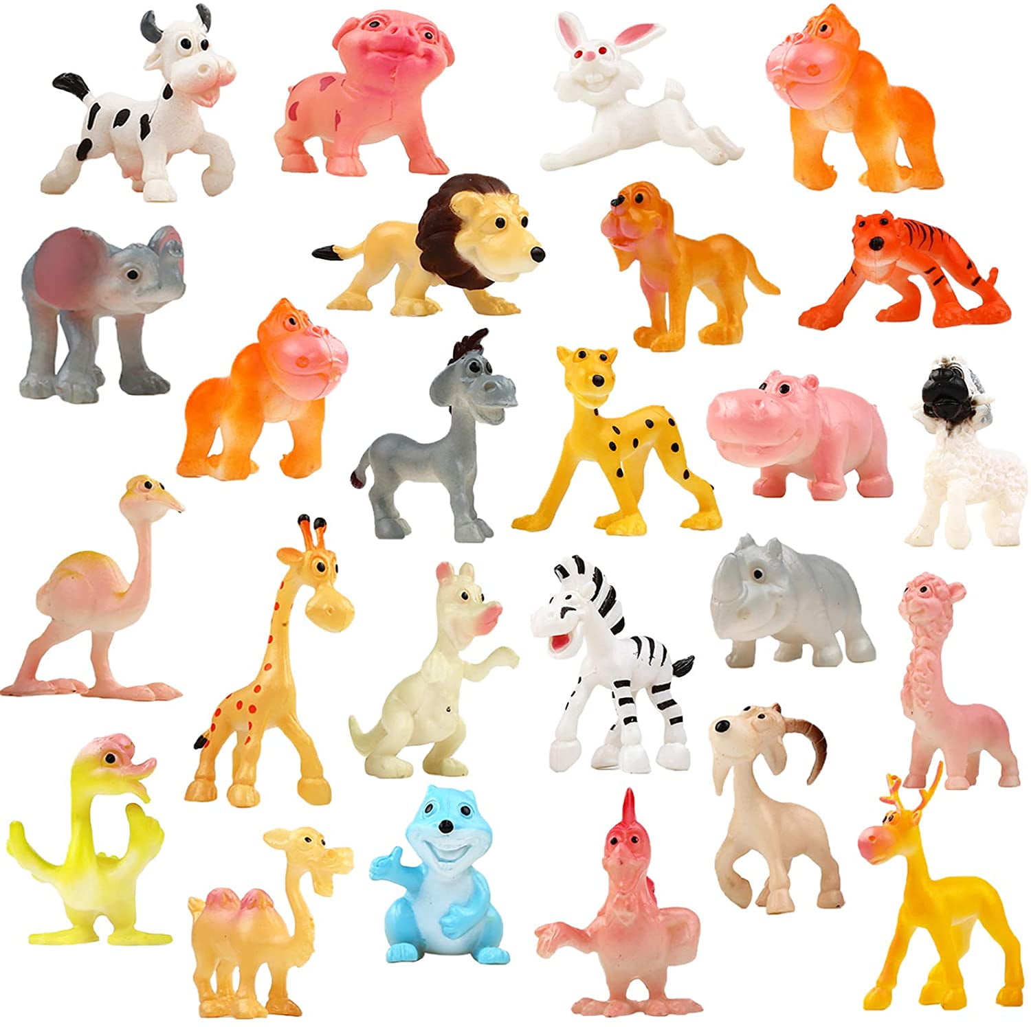 Animal Toy, 64 Pack Mini Wild Jungle Realistic Plastic Animals Figure Toys  Set, for Kids Boy Girl Party Favors Pinata Goodie Bag Stuffers Easter Egg