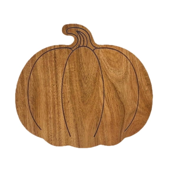 SUYOLL Halloween Cutting Board Pumpkin Shaped Wooden Charcuterie Board For Kitchen Fall Serving Platter Cheese Board For Thanksgiving And Halloween Parties