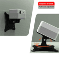 thumbnail image 2 of Support de Bureau Multifonctionnel pour Projecteur Support Mural Rotatif à 360 Degrés Noir, 2 of 6
