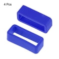 thumbnail image 3 of Unique Bargains Watch Band Strap Loops Silicone for 19mm Width Watch Band, Blue 4 Pack, 3 of 5