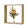 thumbnail image 1 of Marco de Flores Secas Uxcell, Marco de Sombra de Madera de 8 x 8 Pulgadas, Marco de Imagen de Acrílico Doble [Color Madera], 1 of 1