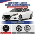 16" Set Of 4 Hubcaps Wheel Rims Cover For 2019-2025 Nissan Altima Compatible With Steel Wheels Snap On Installation(16-Inch,BLACK LACQUER)