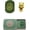 Green Health, variant on Handmade Golden Turtle Feng Shui Amulet, Chinese Lucky Charm 2026 Edition, Talisman with Leather Sleeve