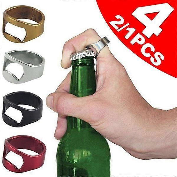 4pcs Multi-function Stainless Steel Colorful Ring-Shape Opener Beer Bottle Opener Diameter 22mm