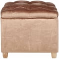 thumbnail image 2 of Safavieh Joanie Rustic Glam Tufted Storage Ottoman, 2 of 4