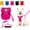 Pink, variant on Dog Collar and Leash Set with Bowtie, Soft & Cute Puppy Collar, Cotton Puppy Collar with Adjustable Metal Buckle for Small, Medium Dog (White, Size M: Neck 13"-22")