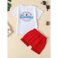 thumbnail image 4 of Coduop Baby Boy Independence Day Outfit Set Short Sleeve T-Shirt and Shorts Infant Boy Clothes Set, 4 of 9