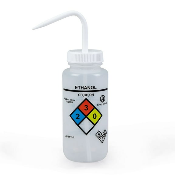 Wash Bottle, Widemouthed, For Ethanol, 500 Ml