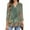 Green, variant on Womens 3/4 Sleeve V Neck Clothes Cold Shoulder Cut Out Cute Tshirts Casual Tunic Solid Color Blouse Tees Tops