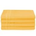 thumbnail image 2 of Clara Clark 6 Piece 1800 Microfiber Collection Bed Sheet Set, Deep Pockets Fitted Sheet, Flex-Top King, Yellow, 2 of 3