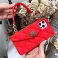 thumbnail image 2 of for iPhone 12 mini Wallet Case ,Crossbody Phone Case with Lanyard Strap Cute Wallet Case Flip Folio Credit Card Holder Soft Silicone Girls Lady Handbag Case for iPhone 12 mini Red, 2 of 14