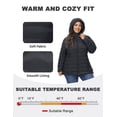 thumbnail image 4 of Chaqueta acolchada ROYAL MATRIX para mujer talla grande con capucha negra 2X, 4 of 7