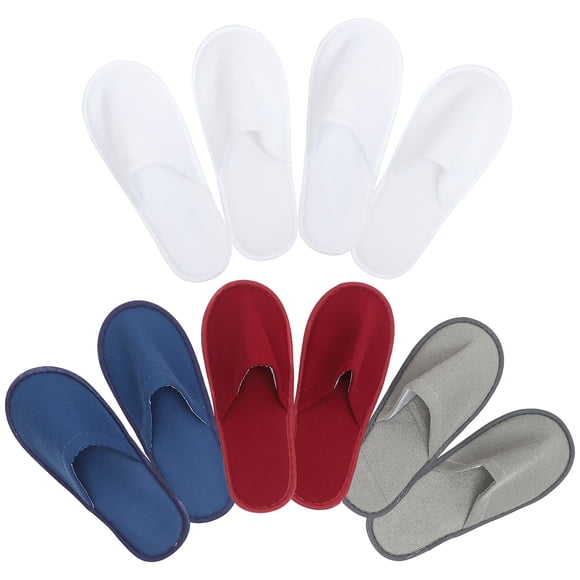 5 Pairs Slippers for Hotel Guests Non Slip EVA Synthetic Material 28.0CM 11.004Inch