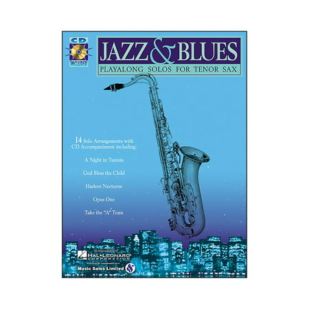 Hal Leonard Jazz And Blues Playalong Solos for Tenor Sax Book/Online