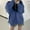 Blue, variant on Women's Plus Size Puffer Jacket Hooded Long Sleeve Winter Warm Coat