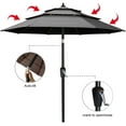 thumbnail image 4 of ABCCANOPY 11FT 3 Tiers Patio Umbrella With Crank Handle, Dark Gray, 4 of 6
