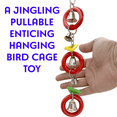 thumbnail image 2 of 1127 Mini Triple Geo Ringer - Handcrafted Jingling Bird Cage Toy, 2 of 5