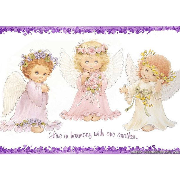 Diamante (DE9497) Pintura DIY Angelito Cuadro Cuadrado de Diamantes de Imitación (B756) 20X30cm Hugtrwg Para estrenar
