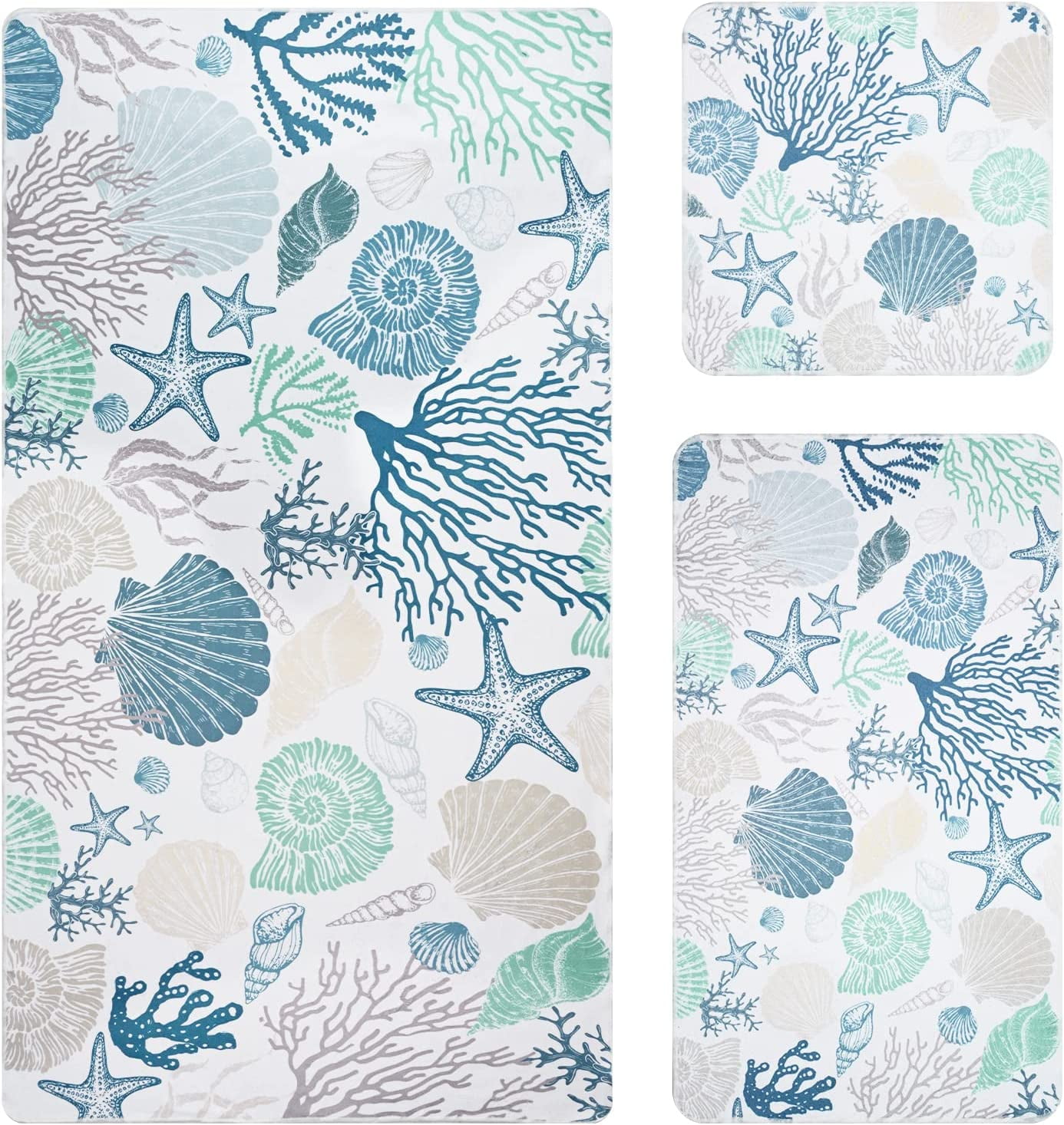 Alishomtll Microfiber Beach Towel Oversized, Absorbent Beach Towels Pack of 3 for Adults Women