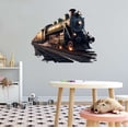 thumbnail image 2 of Vintage Steam Train Realistic Nostalgia Vehicle Wall Art Sticker Designs Vinyl Stickers For Home House Walls Rooms Windows Bedroom Decoration Size (26x26 inch), 2 of 3