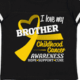 thumbnail image 4 of Inktastic I Love my Brother Childhood Cancer Awareness- Hope, Support, Cure Boys or Girls Toddler T-Shirt, 4 of 5