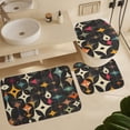 thumbnail image 6 of Mid-century Modern Style 4 Piece Decor Shower Curtains Sets Non-Slip Rugs And Toilet Mat Lid Rug Accessories Mid Century Modern Lines 1950S Waterproof Shower Curtain for Bathroom Decor Set, 6 of 8