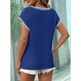thumbnail image 6 of Women'S Sleeveless Sweater Casual V Neck Cap Sleeve Knit Pullover Tank Tops Gem Blue L, 6 of 7