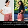 thumbnail image 6 of SPXTREME [2 Pack] Women's Cargo Jogger Sweatpants Casual Lounge Ultimate Comfort Soft Feel, Small, 6 of 10