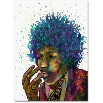 Trademark Fine Art "Jimi Hendrix" Canvas Art by Marlene Watson