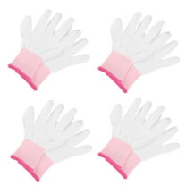 HEMOTON 12 Pairs PU Palm Gloves Quilting Thin Quilters Work Man Pink
