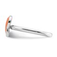 thumbnail image 3 of 925 Sterling Silver Orange Awareness Ribbon Stackable Ring Awarenes, 3 of 7