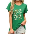 thumbnail image 2 of Gamivast Shirts for Women Cute Boho Floral Graphic Tees Casual Short Sleeve Wildflowers Summer Nature T Shirts Tops Green M Juniors Clearance Returns Online Orders, 2 of 4