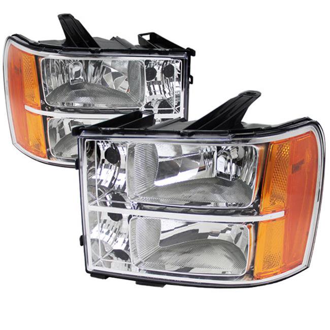 2007 - 2013 GMC Sierra Headlights - Chrome - Walmart.com - Walmart.com