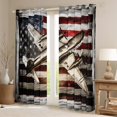 thumbnail image 2 of Manfei Retro American Flag Black Out Curtains,Cartoon 3D Aircraft Airplane Curtains Pack of 2 (42x63 Each),White Gray Red Bedroom Curtains For Girl Boy,Breathable Home Decor, 2 of 6