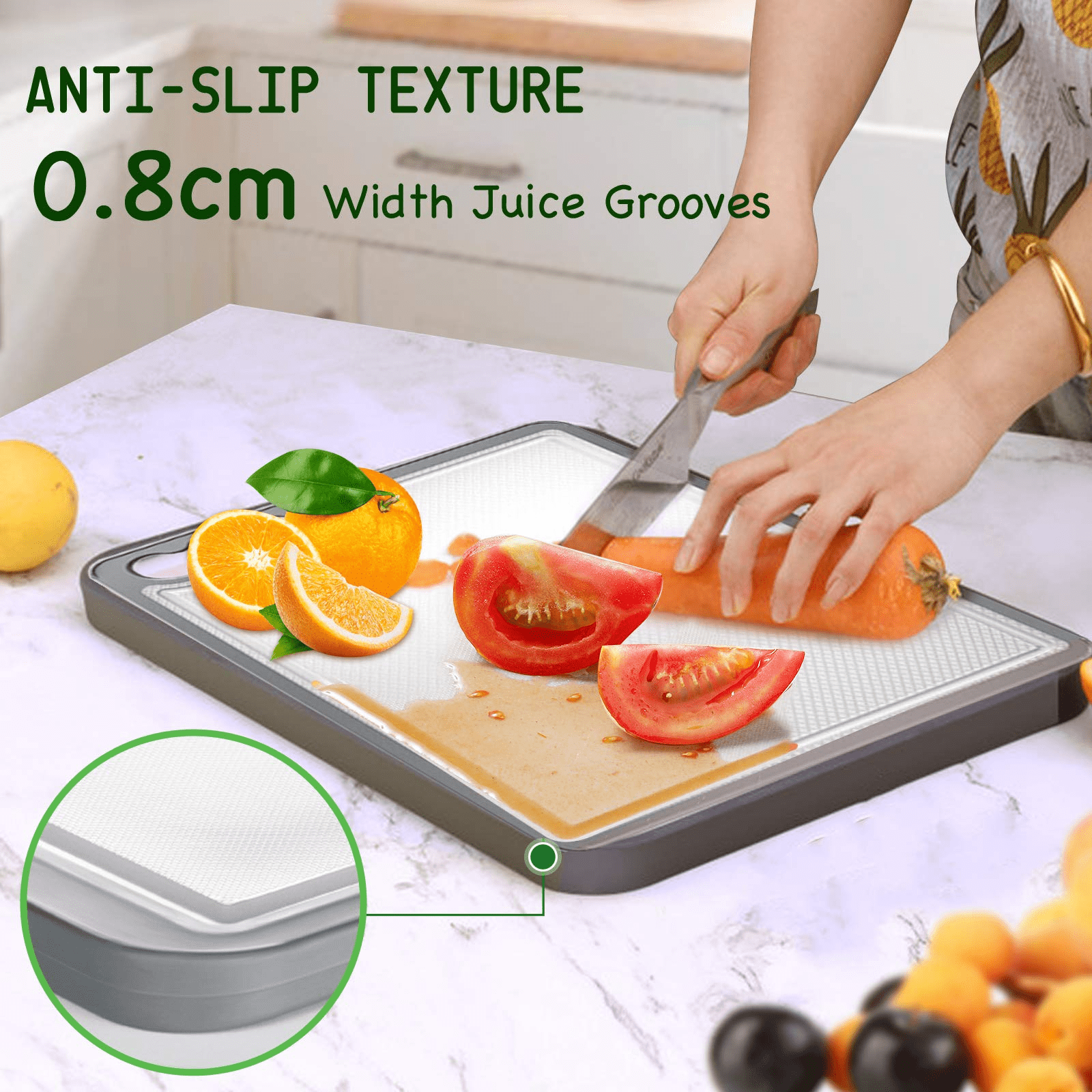 Unbreakable Easy Clean Chopping Boards 304 Stainless Steel Household Kitchen Chopping Blocks Cutting Board for Fruit Vegetable Meat Anti Mildew Antibacterial Cutting Boards Small